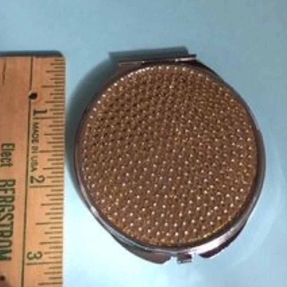 Four small compact makeup purse mirrors Red Glitter Diamond Crystals Hearts - Picture 11 of 16